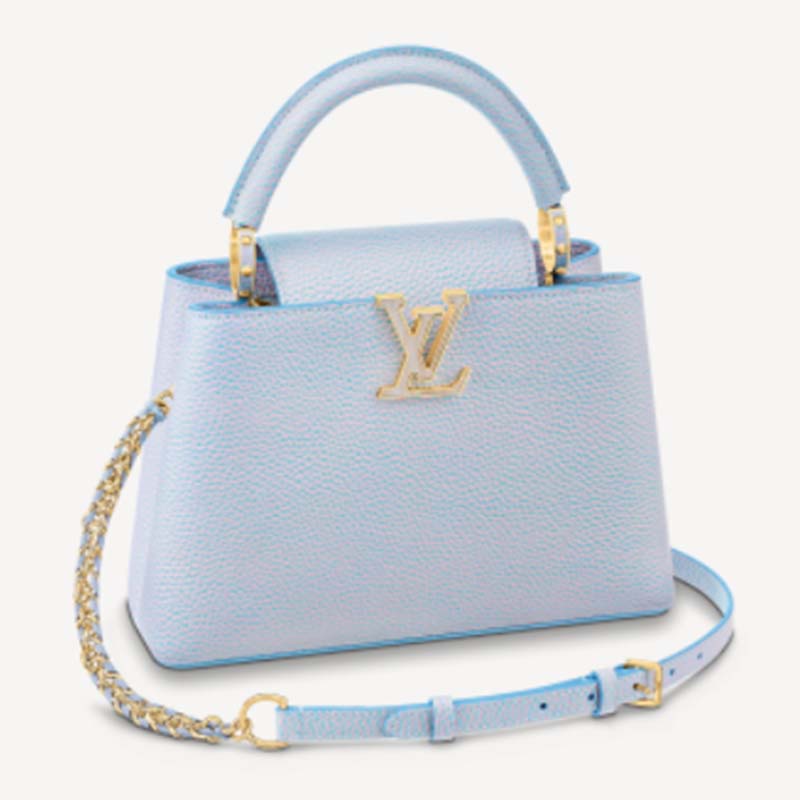 Louis Vuitton Lilas Taurillon Leather Capucines MM Bag - Yoogi's Closet