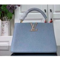 Louis Vuitton LV Women Capucines BB Handbag Lilas Purple Taurillon Leather Shimmery (8)