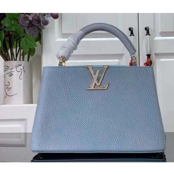 Louis Vuitton LV Women Capucines BB Handbag Lilas Purple Taurillon Leather Shimmery (2)