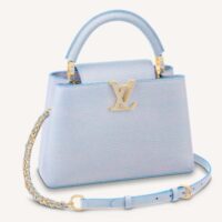 Louis Vuitton LV Women Capucines BB Handbag Lilas Purple Taurillon Leather Shimmery (8)