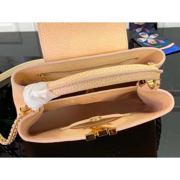 Louis Vuitton LV Women Capucines BB Handbag Yellow Taurillon Leather Shimmery (5)