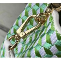 Louis Vuitton LV Women Capucines Mini White Green Taurillon Leather Textile Embroidery (11)