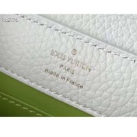 Louis Vuitton LV Women Capucines Mini White Green Taurillon Leather Textile Embroidery (11)