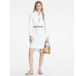 Louis Vuitton LV Women Croisiere Flat Mule Beige Monogram Embossed Grained Calf Leather - Image 7
