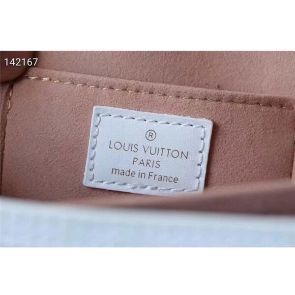 Louis Vuitton LV Women Dauphine East West Handbag White Calfskin Leather (3)