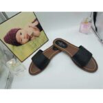 Louis Vuitton LV Women Lock It Flat Mule Black Grained Calf Leather - Image 2