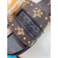 Louis Vuitton LV Women Lock It Flat Mule Black Patent Monogram Canvas (7)