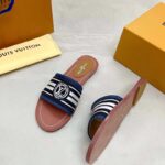 Louis Vuitton LV Women Lock It Flat Mule Blue Denim Leather LV Circle - immagine 7