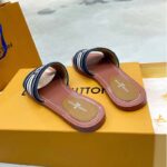 Louis Vuitton LV Women Lock It Flat Mule Blue Denim Leather LV Circle - immagine 6