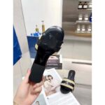 Louis Vuitton LV Women Lock It Mule Black Raffia Calf Leather Circle 3.5 cm Heel - Image 10