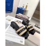 Louis Vuitton LV Women Lock It Mule Black Raffia Calf Leather Circle 3.5 cm Heel - Image 2