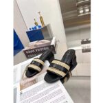 Louis Vuitton LV Women Lock It Mule Black Raffia Calf Leather Circle 3.5 cm Heel - Image 6