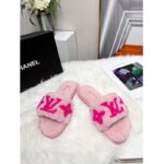 Louis Vuitton LV Women Magnetic Flat Mule Rose Clair Pink Shearling Leather - Image 2
