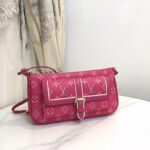 Louis Vuitton LV Women Maxi Multi Pochette Accessoires Handbag Fuchsia Pink Monogram Coated Canvas - Image 3