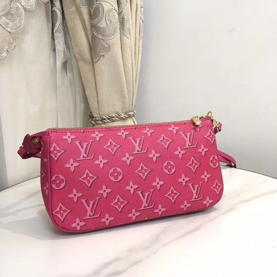 Louis Vuitton Maxi Multi Pochette Accessoires Fuchsia Pink in Coated Canvas  with Gold-tone - US