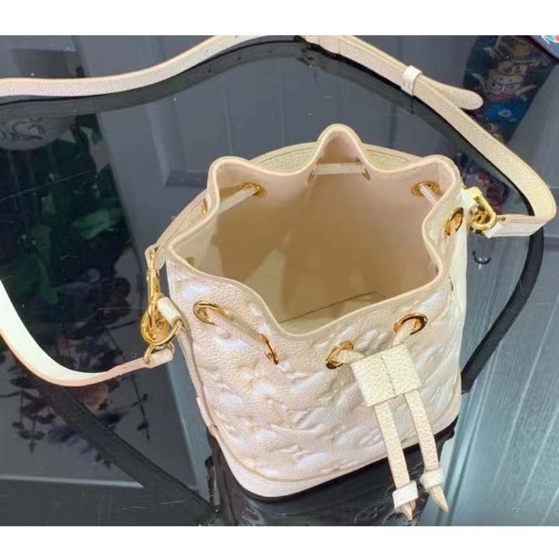 Louis Vuitton Noe Noe Bucket Bag MM Bicolour Monogram Empreinte Arizona  Beige/Cream in Grained Cowhide Leather with Gold-tone - US