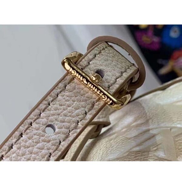 Louis Vuitton LV Women Nano Noé Bucket Bag Beige Monogram Embossed Supple Grained Cowhide (11)