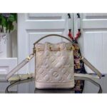 Louis Vuitton LV Women Nano Noé Bucket Bag Beige Monogram Embossed Supple Grained Cowhide - Bild 3