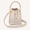 Louis Vuitton LV Women Nano Noé Bucket Bag Beige Monogram Embossed Supple Grained Cowhide