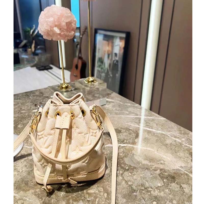 Louis Vuitton Noe Noe Bucket Bag MM Bicolour Monogram Empreinte Arizona  Beige/Cream in Grained Cowhide Leather with Gold-tone - GB