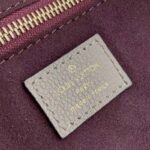 Louis Vuitton LV Women Neverfull MM Tote Tourterelle Gray Embossed Cowhide Leather - Image 9