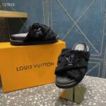 Louis Vuitton LV Women Paseo Flat Comfort Mule Black Shearling Anatomic Insole - Image 9