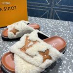 Louis Vuitton LV Women Paseo Flat Comfort Mule Natural Shearling Anatomic Insole - Image 8