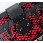 Louis Vuitton LV Women Petite Malle Handbag Black Patent Calfskin Cowhide Leather – Image 6