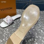 Louis Vuitton LV Women Revival Flat Mule White Monogram-Embossed Lambskin - Imagen 10
