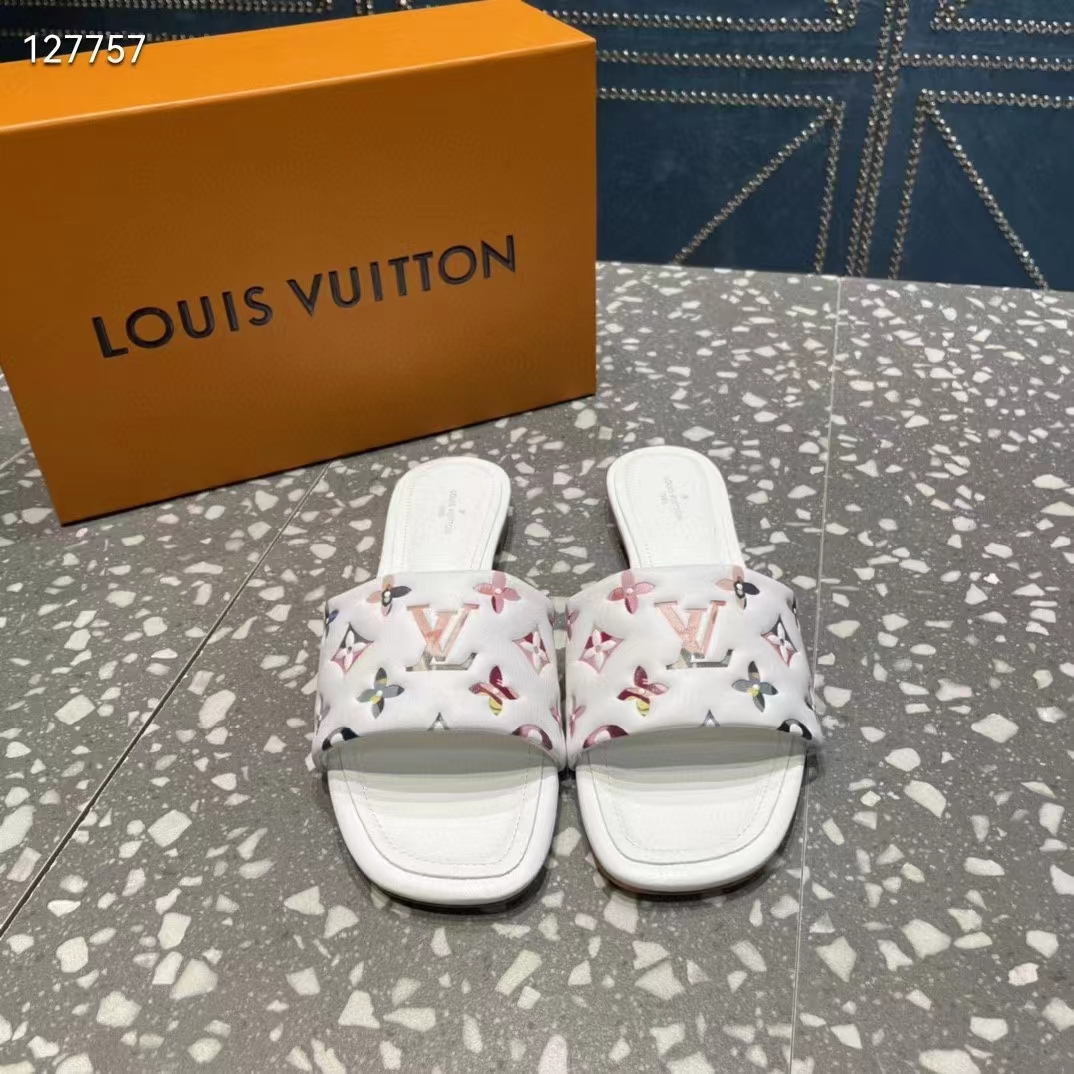 lv isola flat white mule｜TikTok Search