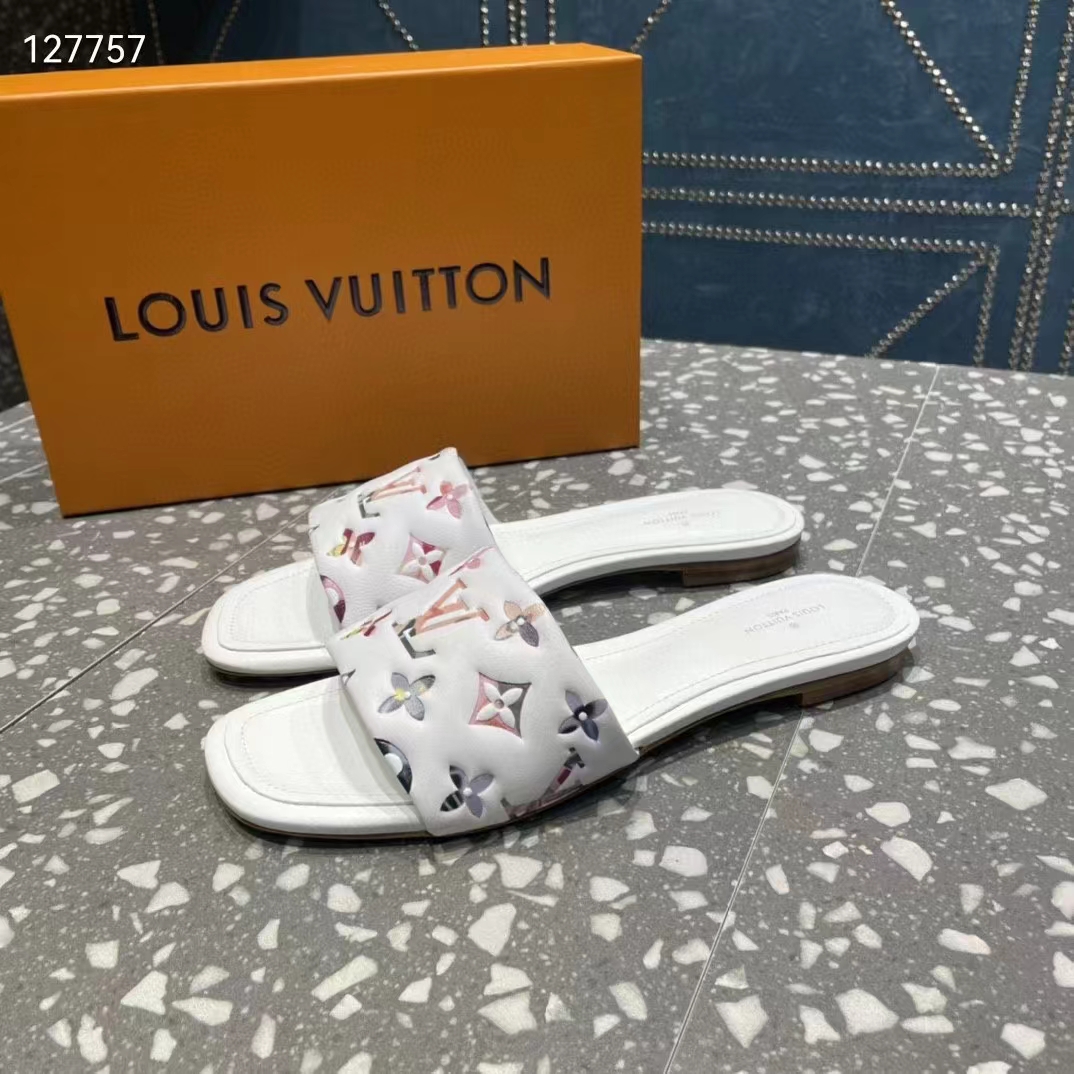 LOUIS VUITTON Revival line / mule / sandals / 37 / WHT / leather White  ref.483565 - Joli Closet