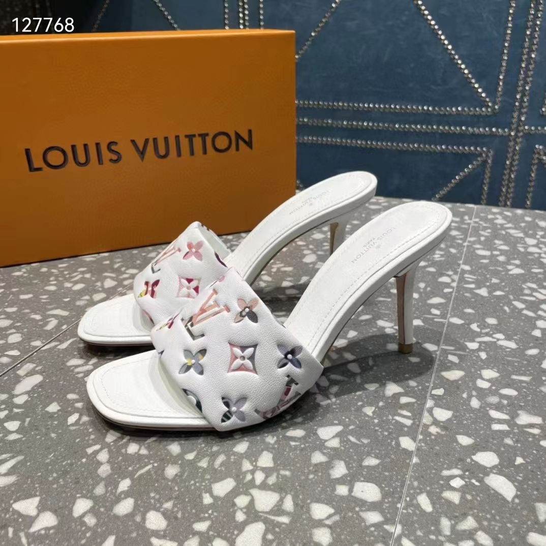 Louis Vuitton Women's Revival Flat Mule White For Women LV 1A9P4P in 2023