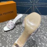 Louis Vuitton LV Women Revival Mule White Monogram-Embossed Lambskin 9.5 cm Heel - Image 10