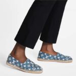 Louis Vuitton LV Women Starboard Flat Espadrille Navy Blue Monogram Denim Rope Rubber – Image 12