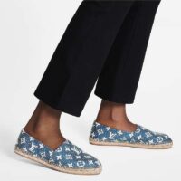 Louis Vuitton LV Women Starboard Flat Espadrille Navy Blue Monogram Denim Rope Rubber (4)