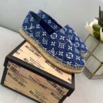 Louis Vuitton LV Women Starboard Flat Espadrille Navy Blue Monogram Denim Rope Rubber – Image 2
