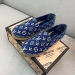 Louis Vuitton LV Women Starboard Flat Espadrille Navy Blue Monogram Denim Rope Rubber – Image 5