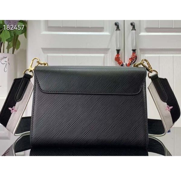 Louis Vuitton LV Women Twist MM Lemon Handbag Black Epi Grained Cowhide (4)