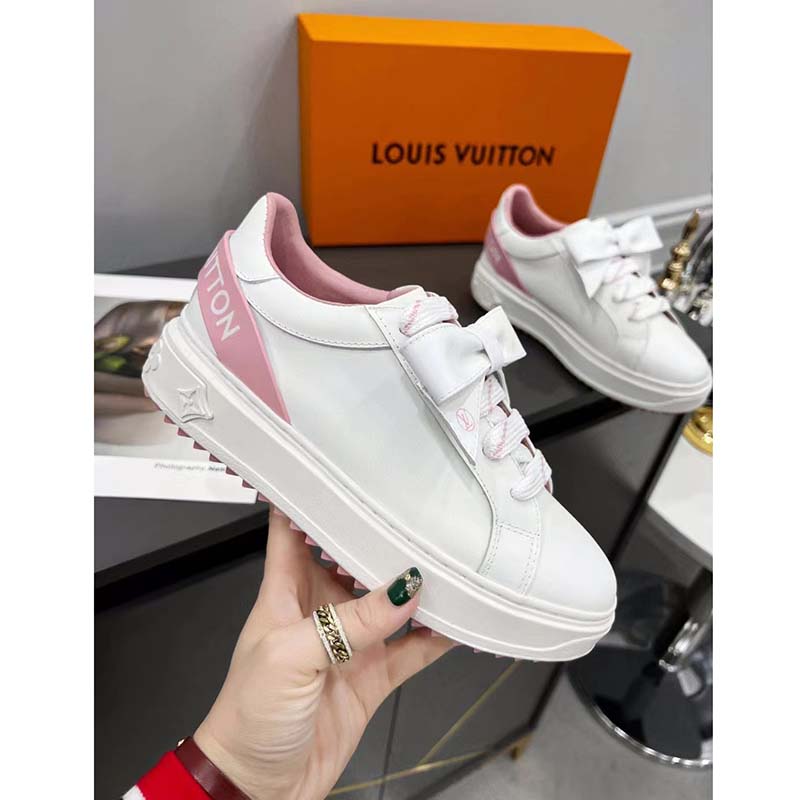 Louis Vuitton LV Women Charlie Sneaker Rose Clair Pink Recycled Rubber LV  Initials - LULUX