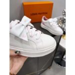 Louis Vuitton Unisex LV Shoes Time Out Sneaker Rose Clair Pink Calf Leather Rubber Outsole - Image 10
