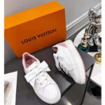 Louis Vuitton Unisex LV Shoes Time Out Sneaker Rose Clair Pink Calf Leather Rubber Outsole - Image 4