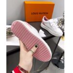 Louis Vuitton Unisex LV Shoes Time Out Sneaker Rose Clair Pink Calf Leather Rubber Outsole - Image 9