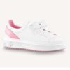 Louis Vuitton Unisex LV Shoes Time Out Sneaker Rose Clair Pink Calf Leather Rubber Outsole