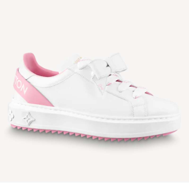 Time out leather trainers Louis Vuitton Pink size 34.5 EU in Leather -  33296042