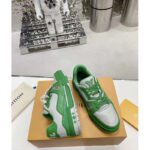 Louis Vuitton Unisex LV Trainer Sneaker Green Epi Calf Leather Rubber Outsole - Bild 7