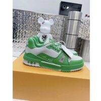 Louis Vuitton Unisex LV Trainer Sneaker Green Epi Calf Leather Rubber Outsole (11)