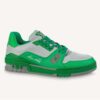 Louis Vuitton Unisex LV Trainer Sneaker Green Epi Calf Leather Rubber Outsole