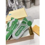 Louis Vuitton Unisex LV Trainer Sneaker Green Epi Calf Leather Rubber Outsole - Bild 8