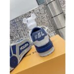 Louis Vuitton Unisex LV Trainer Sneaker Navy Blue Epi Calf Leather Rubber Outsole - Image 11