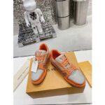 Louis Vuitton Unisex LV Trainer Sneaker Orange Epi Calf Leather Rubber Outsole - Imagen 6